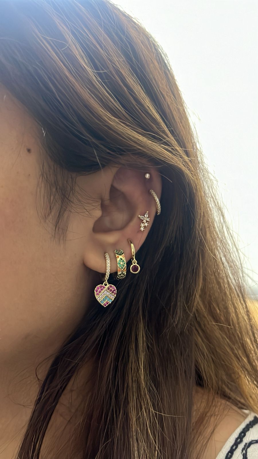 Butterfly Four Stone Stud