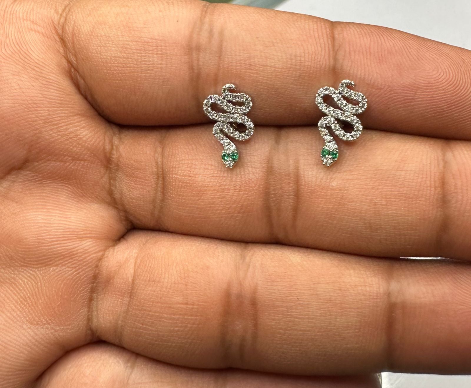 Green Eye Snake Stud