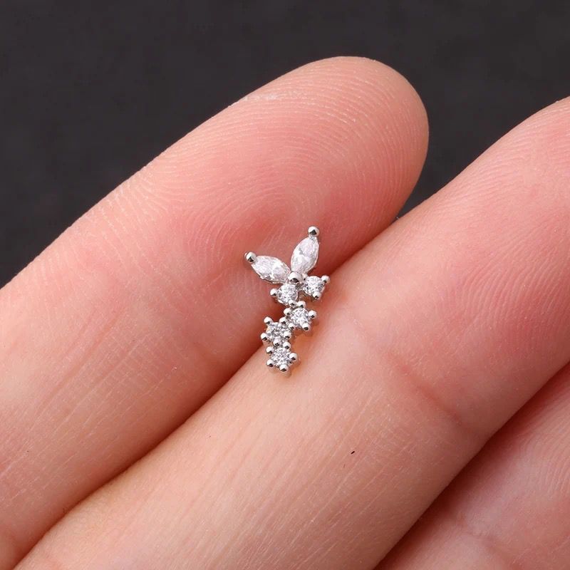 Butterfly Four Stone Stud