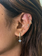 Huggie Flower Ear Buckle Ring