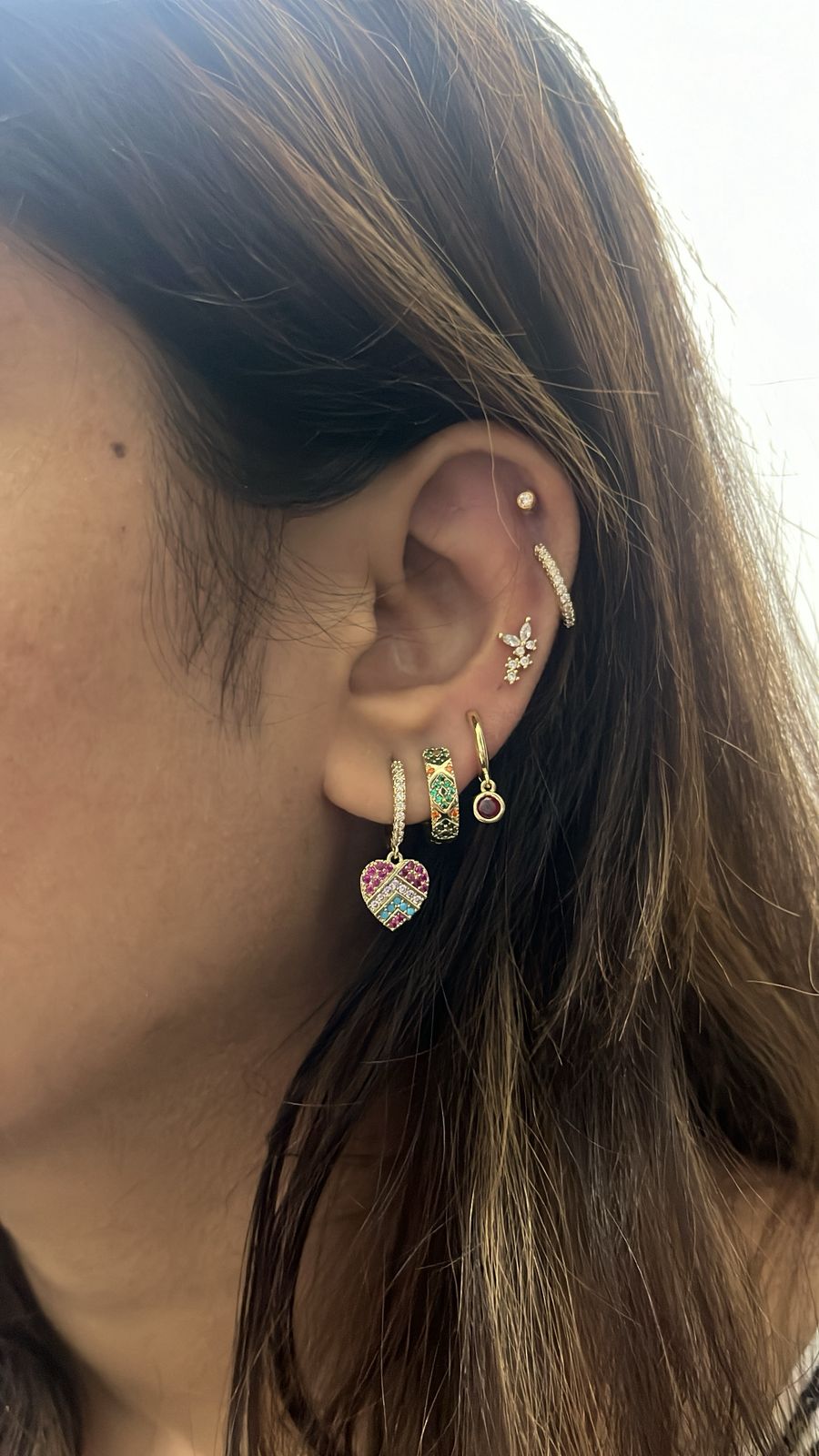 Heart Pendant Ring 3 Pieces