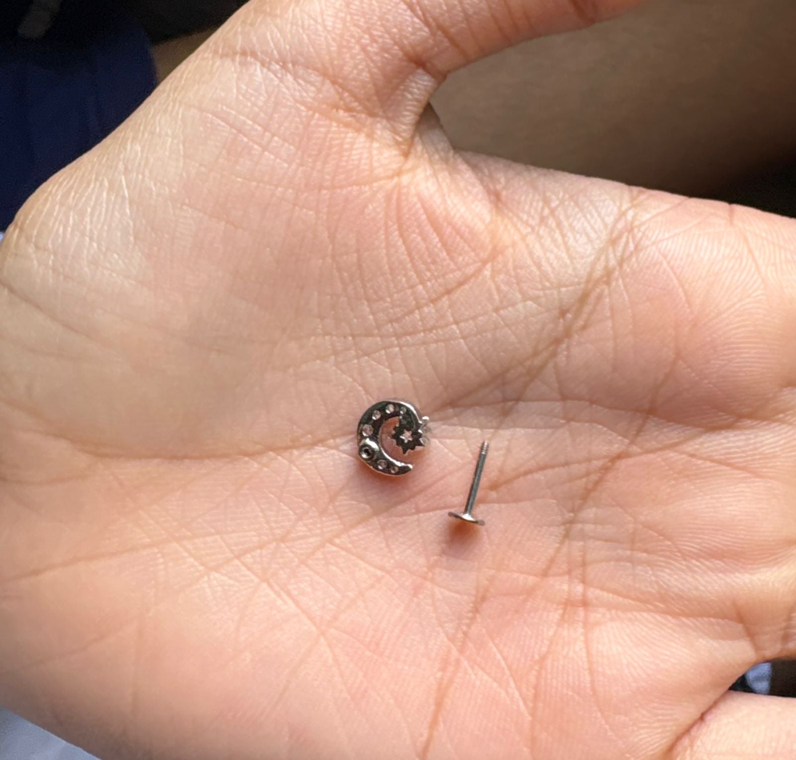 Half Moon Star Nose Pin