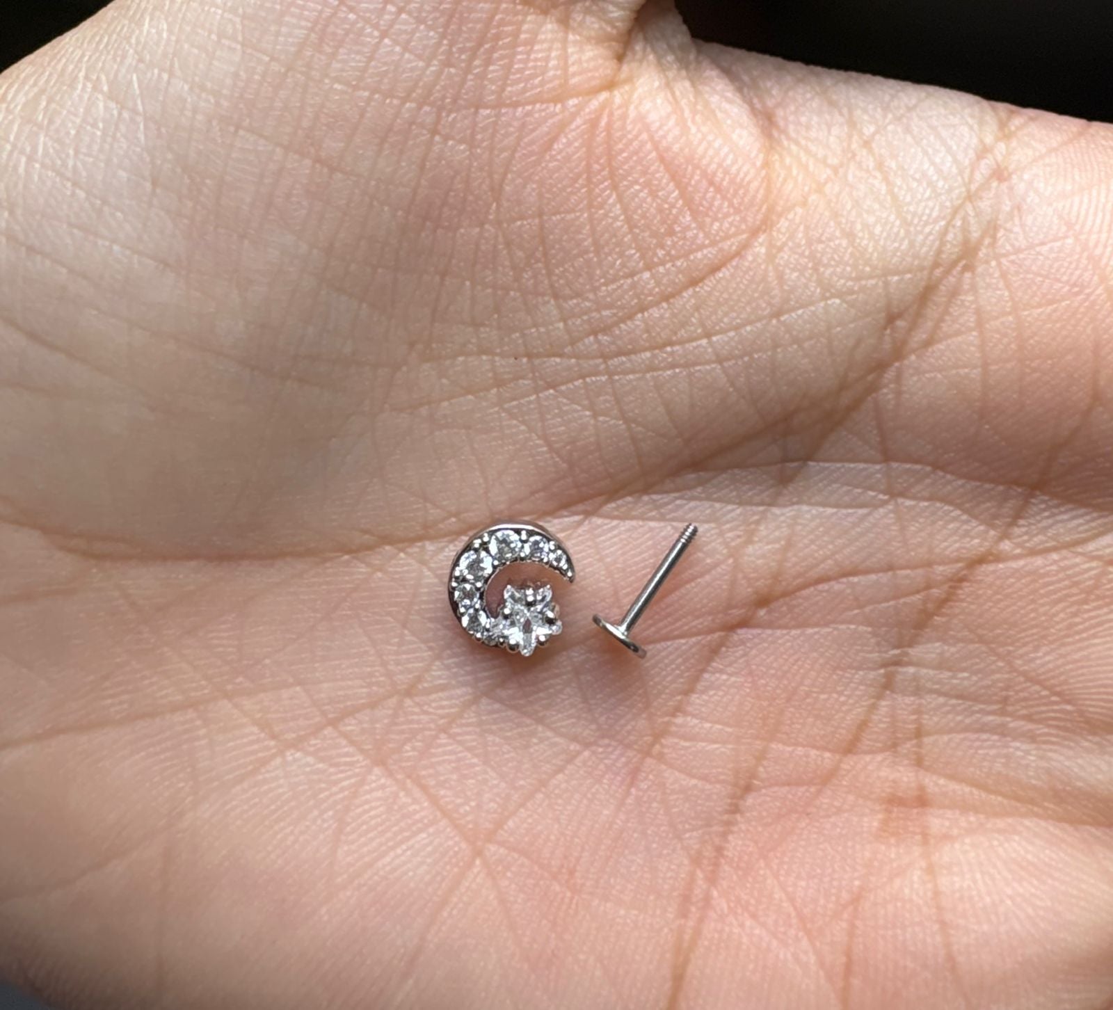 Half Moon Star Nose Pin